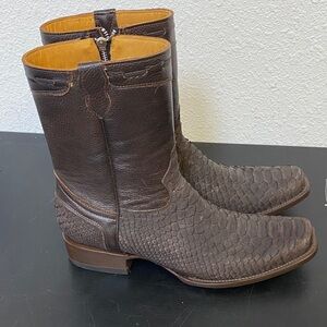 El MALCREADO Dylan Leather cowboy boots size 12.5 New Never Worn retail